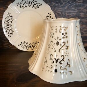Yankee Candle matching porcelain shade and plate